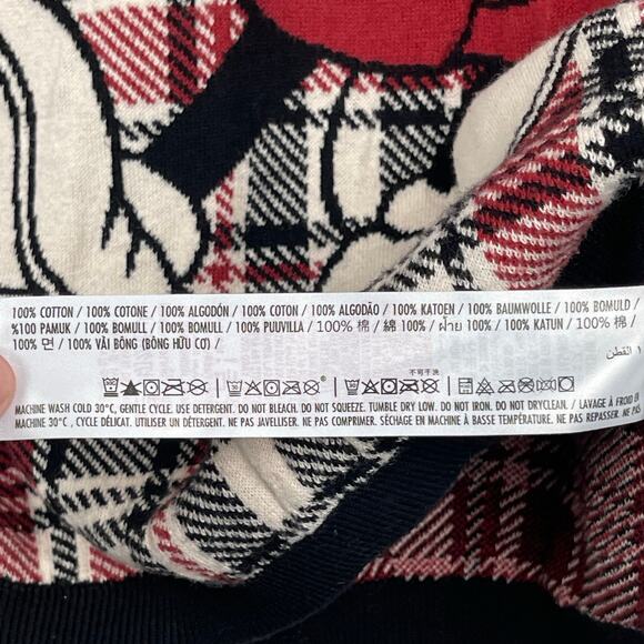 Disney Mickey Mouse Spirit Jersey Sweater Multicolor Size XS Plaid Relaxed - Picture 4 of 9